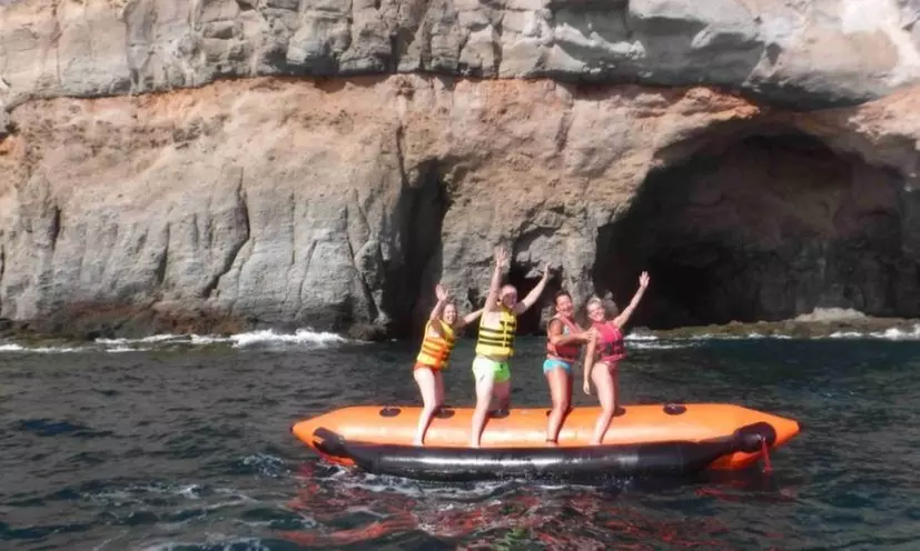 Experiencia en banana boat con Taurito Water Sport