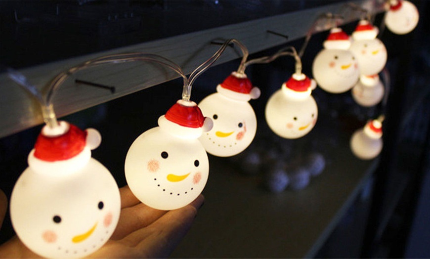 Image 5: Christmas Snowman String Lights
