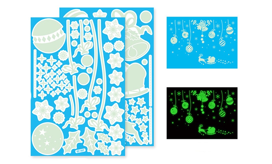 Image 8: Glow-in-the-Dark Christmas Decoration Sticker