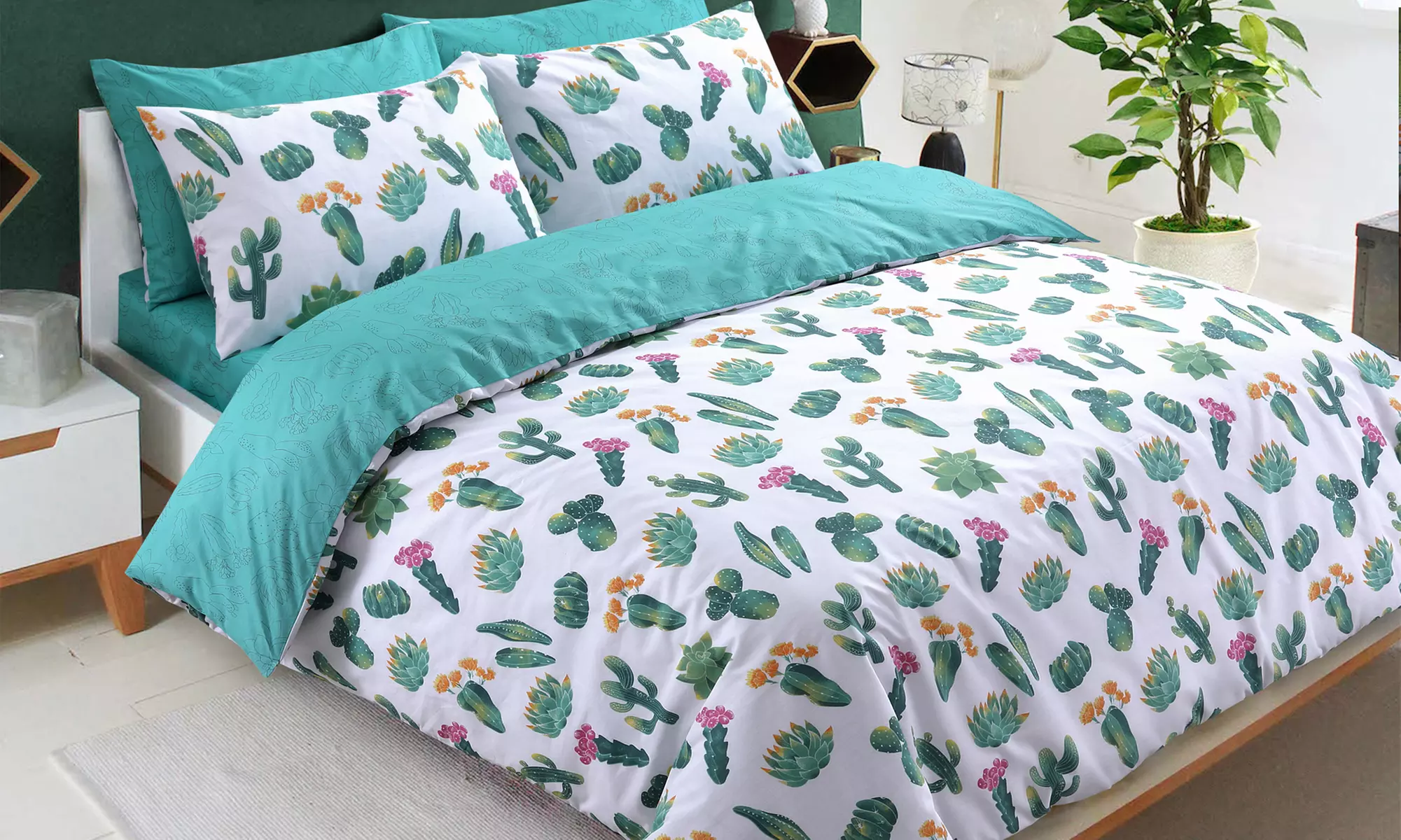 Parures de lit Tropicales réversibles pour l'été - Primary Image