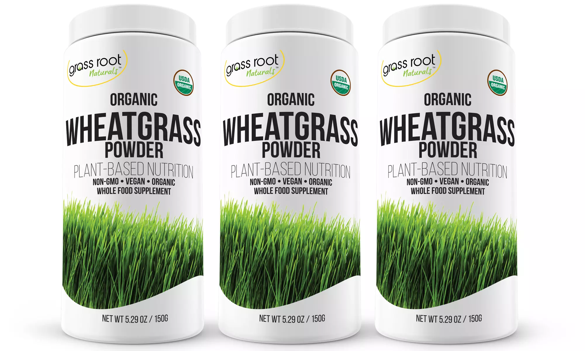 Grass Root Naturals Certified Organic Wheatgrass Powder (1-, 3-, 6-, 9-, or 12-Pack) - Primary Image