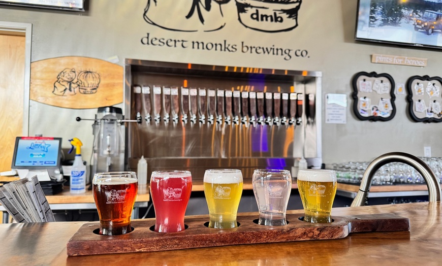 Image 1: Beer Experience for 2 or 4: 1 or 2 Beer Flight & 2 / 4 Beers of Choice