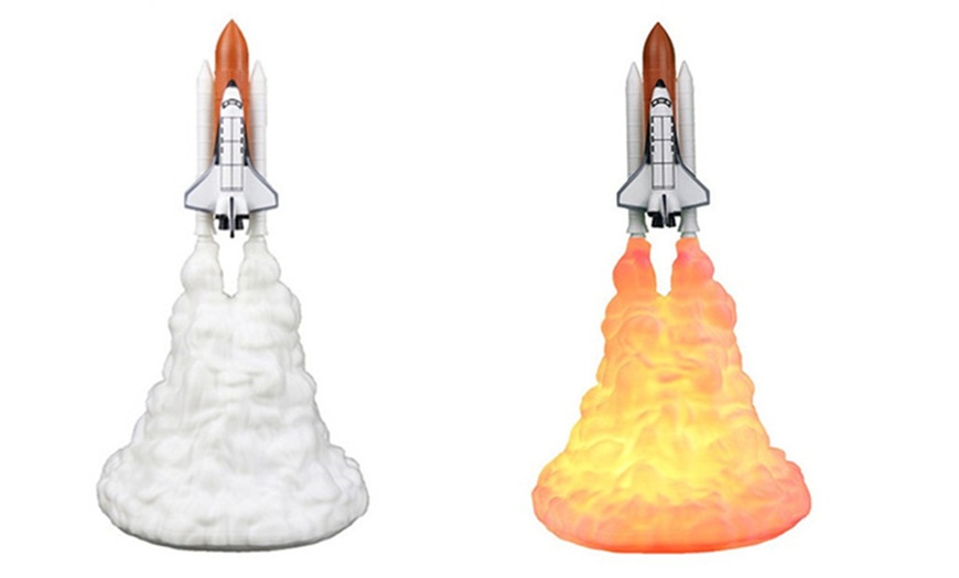 Image 2: 3D Space Rocket Lamp