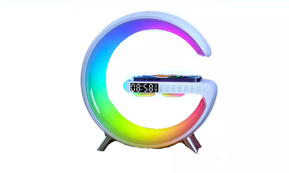 15W kabelloses Ladegerät mit Wecker und Bluetooth-Lautsprecher