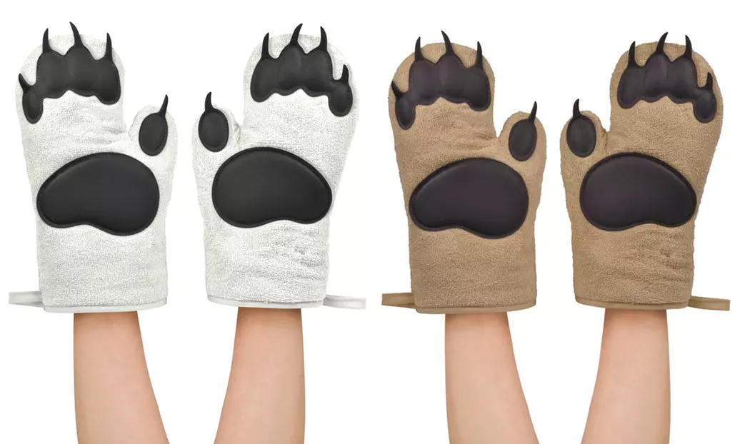 Fred & Friends Bear Hands Oven Mitts Set (2-Piece) - Primary Image