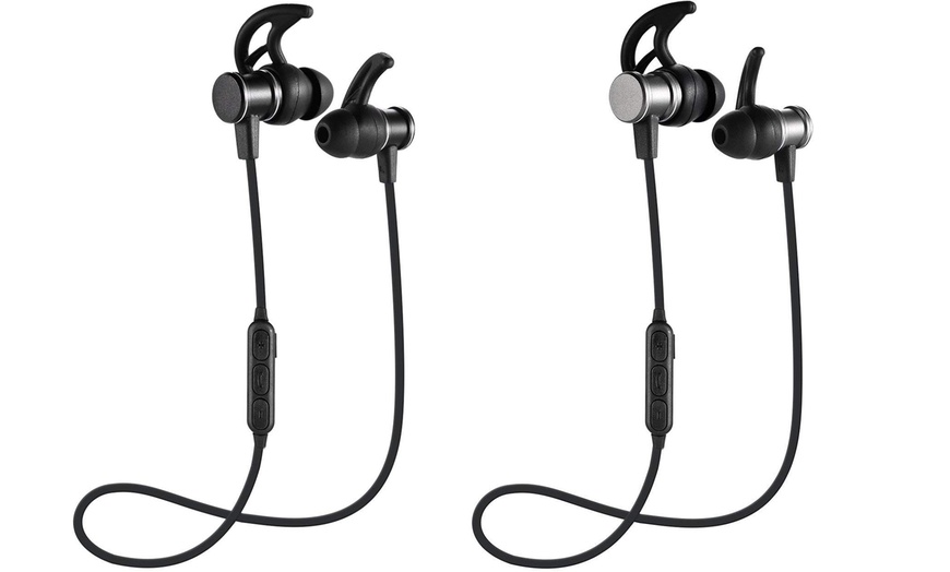 Image 7: Bluetooth Magnetic Earphones