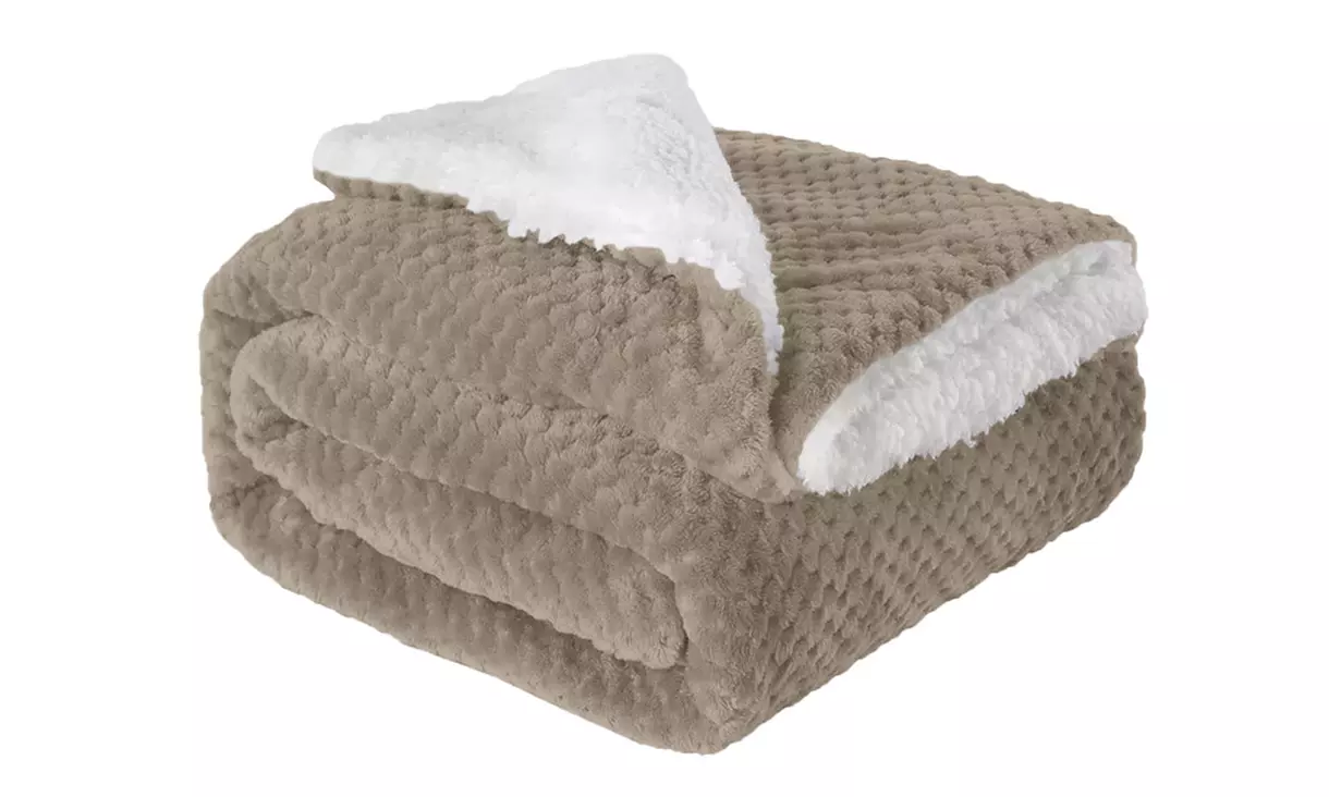 Couverture Sherpa douce double face