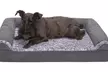 FurHaven Pet Two-Tone Faux Fur and Suede Orthopedic Sofa Dog Bed - Second Medium