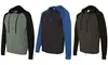 Men's Lightweight Slim-Fit Jersey Raglan Hooded Full-Zip Hoodie (S-2XL)