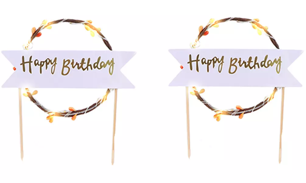 Up to 12 Happy Birthday LED Cake Toppers - Image 7