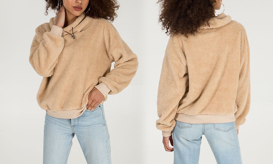 Image 2: QED London High Neck Teddy Jumper