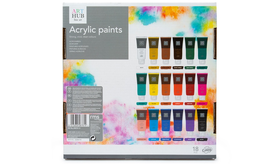 Image 2: RMS Fine Art Acrylic Paint Set