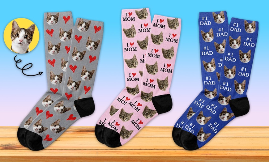 Image 13: Custom Photo Socks from Justyling — Perfect Gift  (Up to 83% Off)
