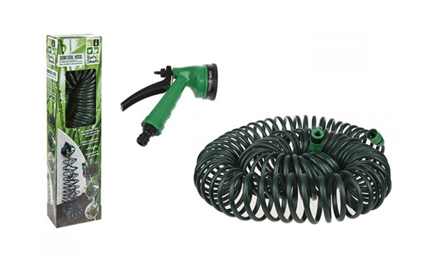 Image 2: 30m Coil Hose and Sprayer Set