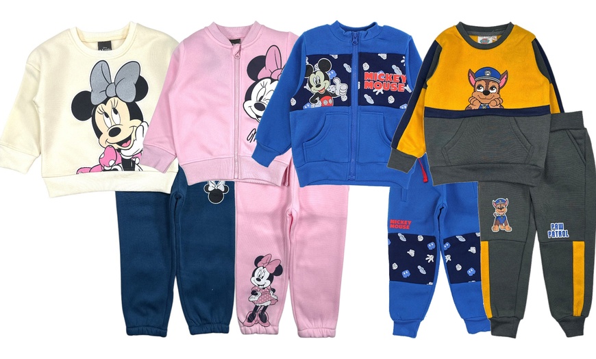 Image 1: Kinder-Jogginganzug mit Minnie-, Micky- und Paw-Patrol-Motiven