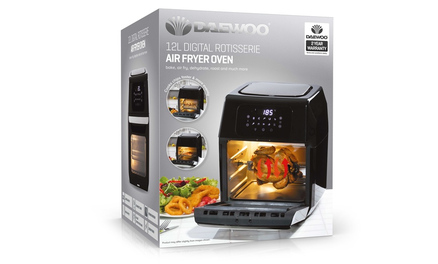 Daewoo 12L 1800W Rotisserie Air Fryer Oven | Groupon