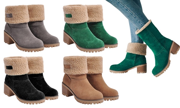 slip on shearling boots