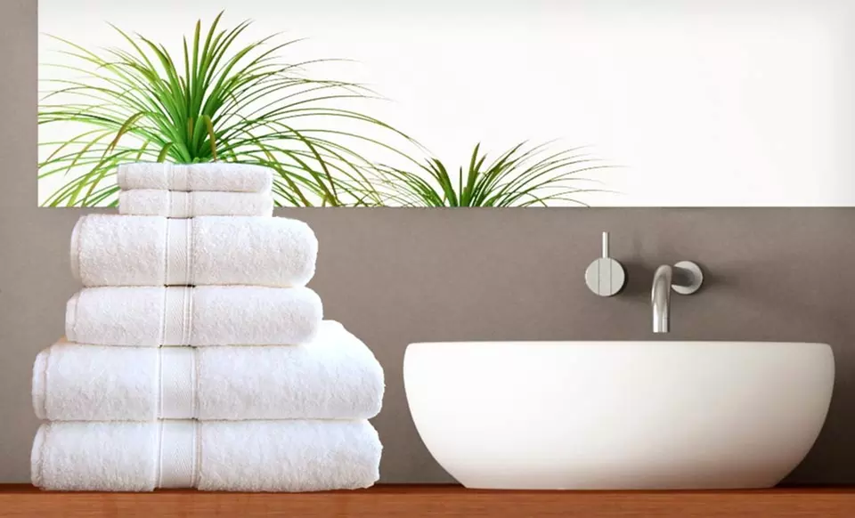 $27 for a Four-Piece Special Combo Pure White Terry Towel Set ($100 List Price). Free Shipping and Free Returns. - Primary Image