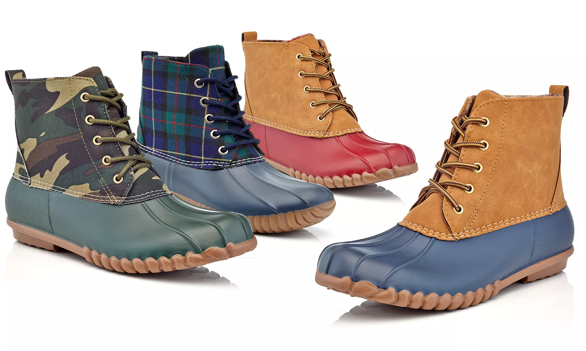 Henry Ferrera Women's Classic Ankle Lace-Up Duck Boots - Primary Image