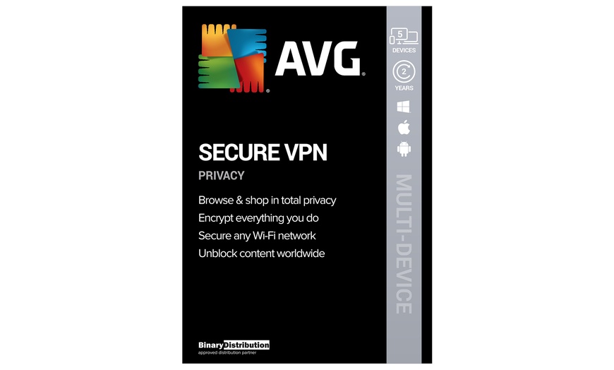 Image 3: One- or Two-Year License for AVG Secure VPN 2023 for Five Devices