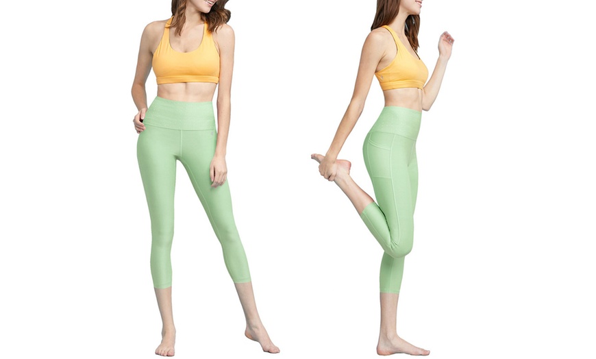 Image 16: Love and Lock Women's High-Rise Capri Leggings. Plus Sizes Available.