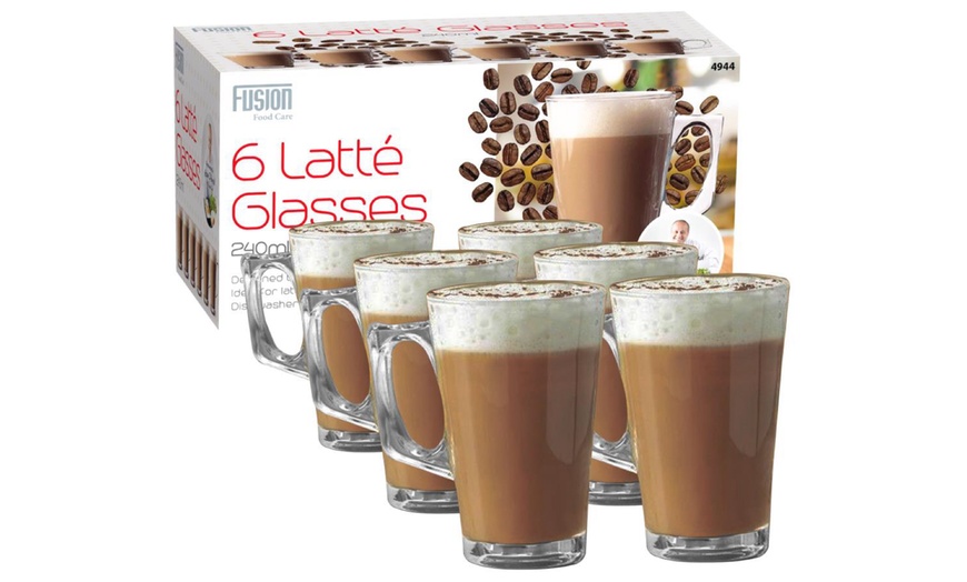 Image 1: 6 vasos de café con leche