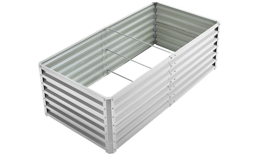 Image 13: Elevated Open Bottom Sectioned Metal Garden Bed