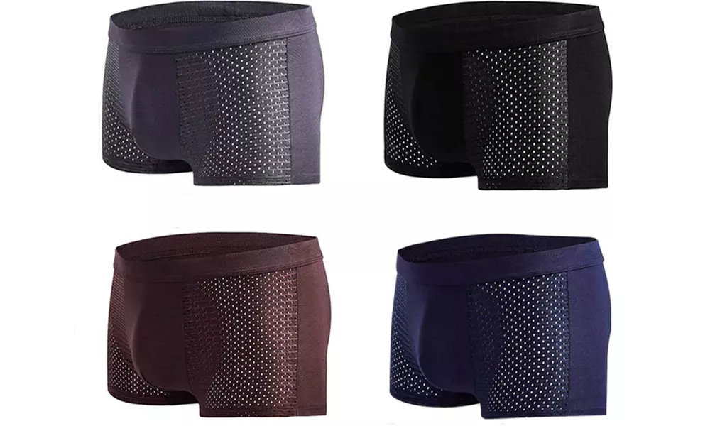 1 ou 2 packs de 4 boxers avec trous en nid d'abeille - Primary Image