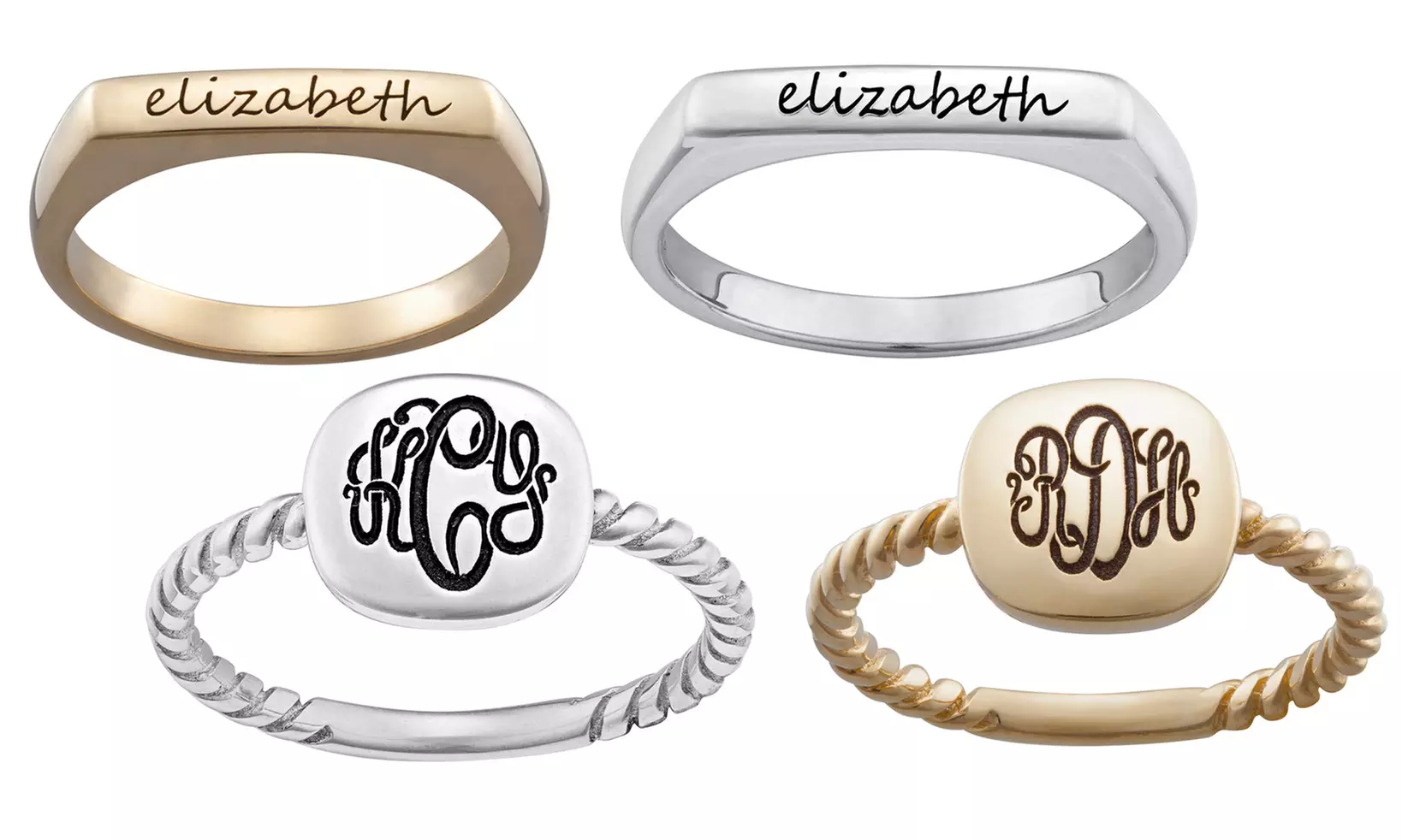 Personalized Stackable Rings (Up to 60% Off) - Primary Image