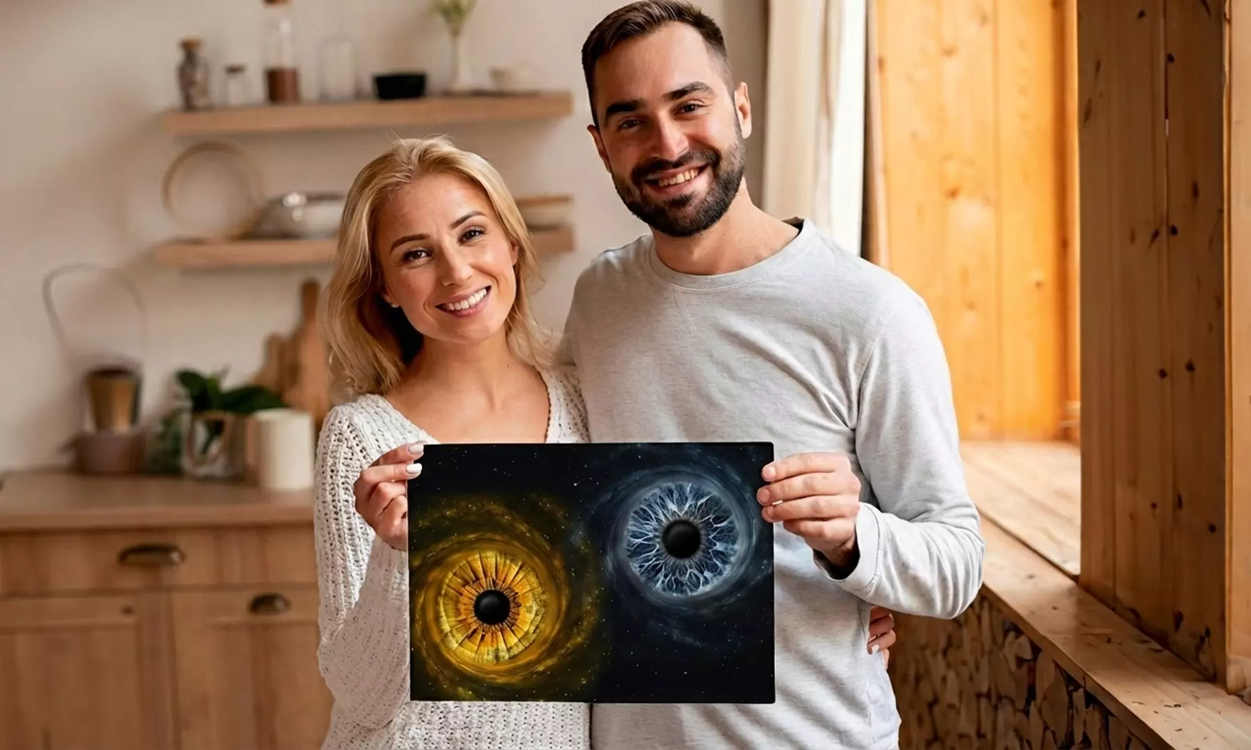 EYEPIXX® IRIS-Fotoshooting inkl. Datei & Effekt oder opt. mit Leinwand