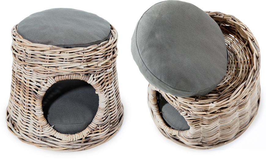 Image 5: Rattan Pet Bed