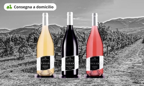 Consegna a domicilio: box da 3, 6 o 12 bottiglie di vino a scelta, offerto da Cantina Margiotta. Consegna a domicilio