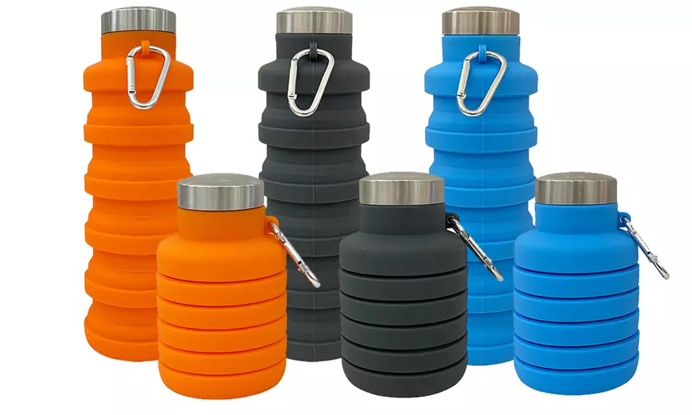 1, 2 ou 3 bouteilles pliables et portables étanches de la marque Silvano, livraison offerte - Primary Image