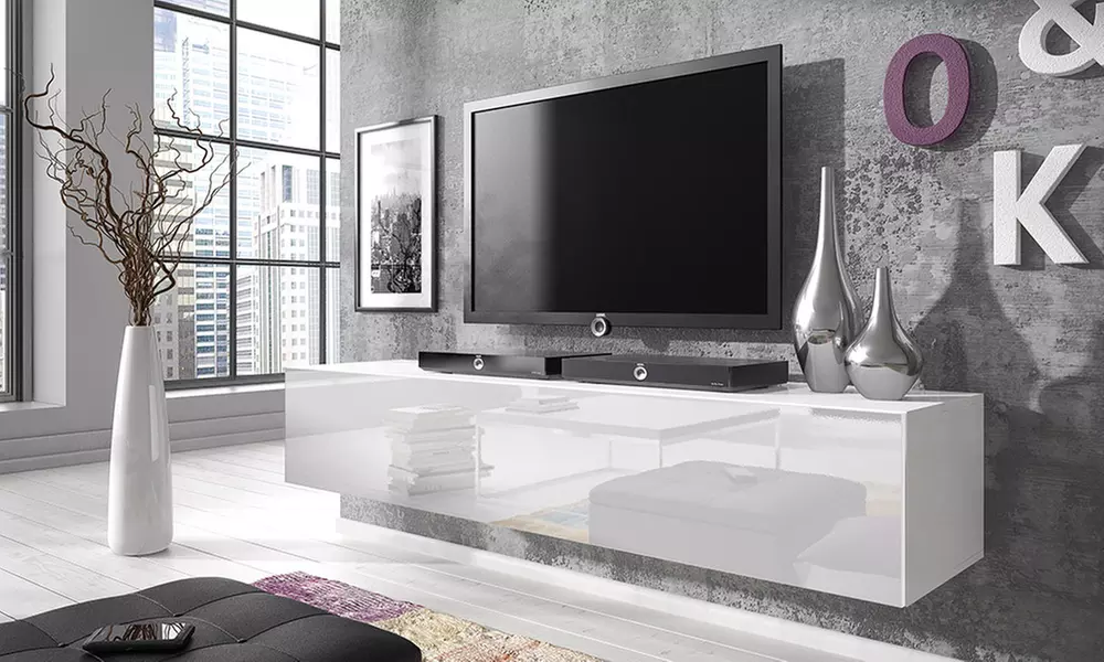 Rocco Floating Gloss TV Cabinet in Choice of Colour & Size from £74.99 With Free Delivery - Primary Image