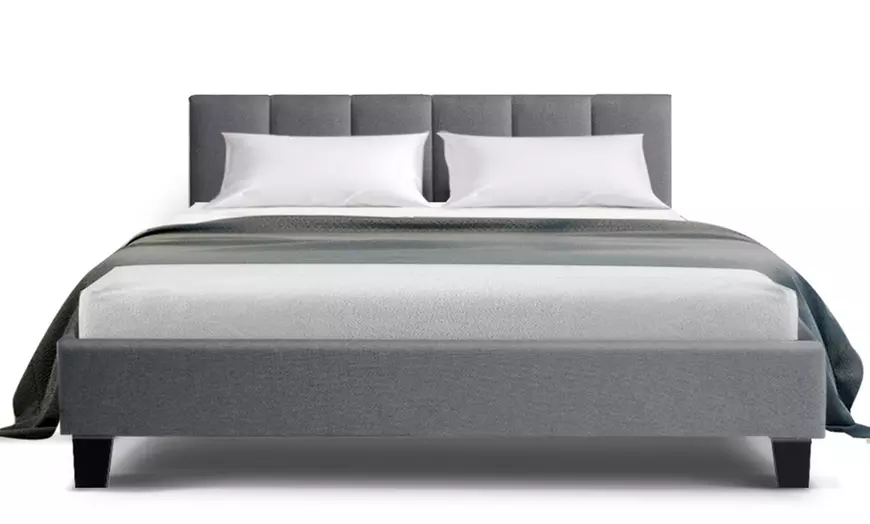 Image 33: Contemporary Plush Bed Frame