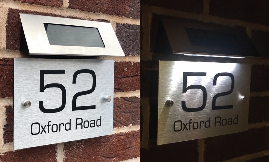 Image 5: Personalised Acrylic Door Sign - Rectangle and More with Solar Light