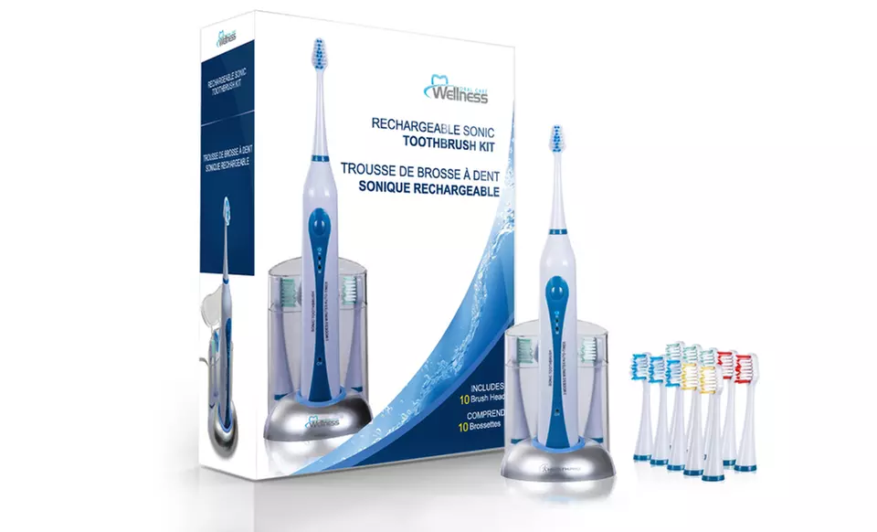 Ultra High-Powered Sonic Electric Toothbrushes with Dock Charger and Brush Heads from $34.99-$39.99 - Primary Image