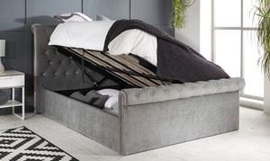 Chesterfield Side-Opening Ottoman Storage Bed with Optional Mattress