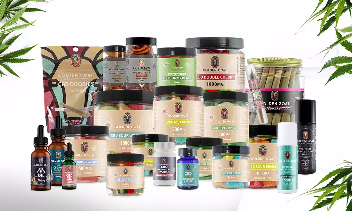 CBD Products from Golden Goat (Up to 49% Off). Three Options Available. - Second Medium