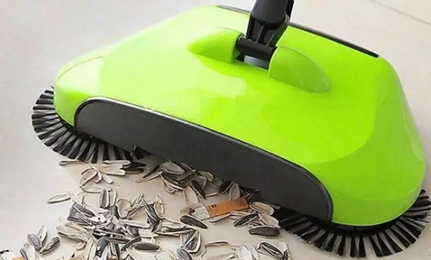 Image 3: Balai avec brosses rotatives et bac à poussière intégré