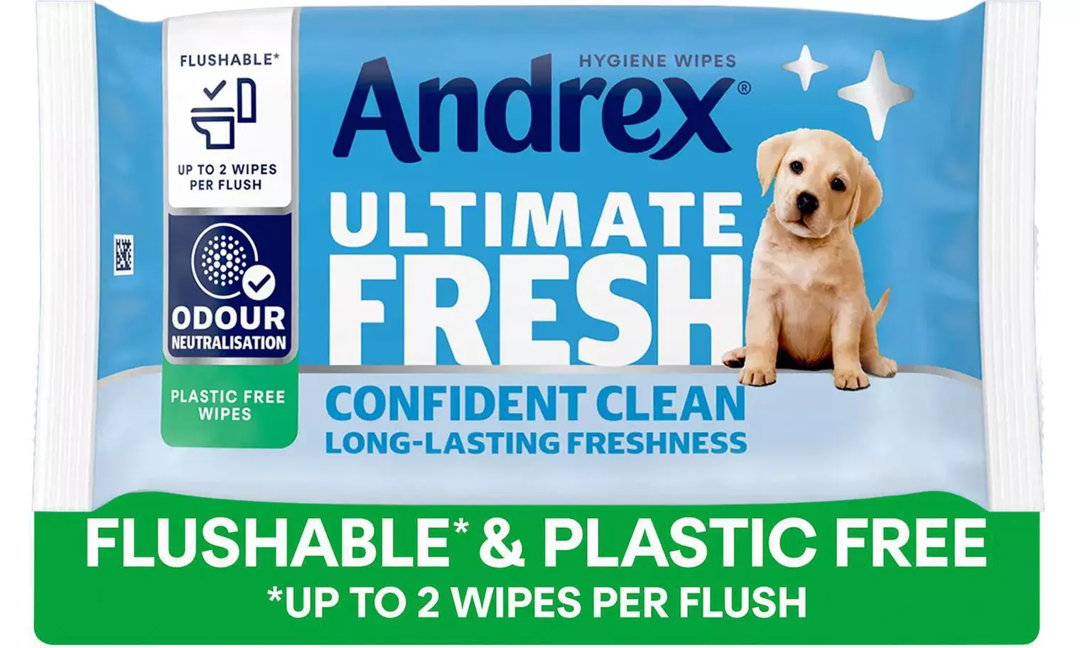 Andrex Washlets Confident Clean Biodegradable & Flushable Toilet Wipes