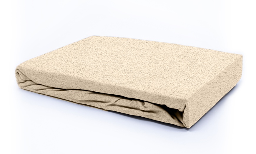 Image 2: Drap-housse Teddy taupe