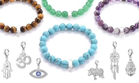 Bracciali con charm Philip Jones disponibili in vari modelli