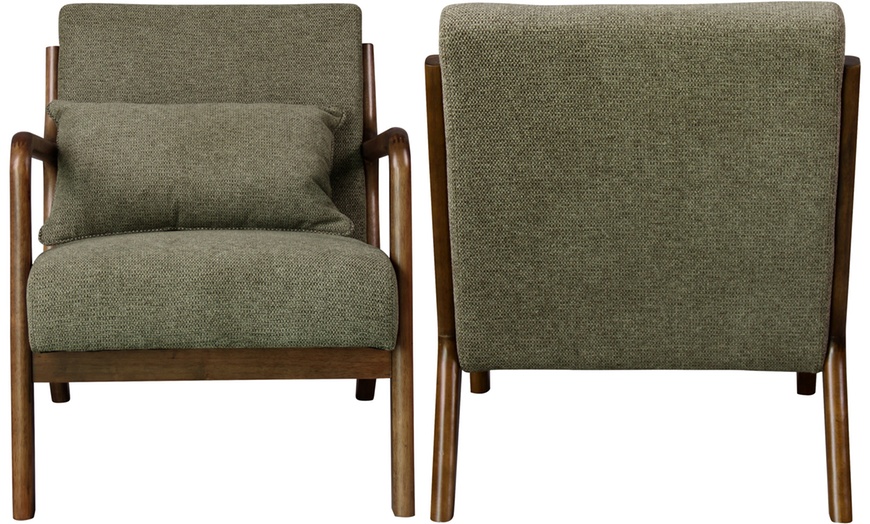 Image 24: Poltrona in tessuto e legno Zach Doosense