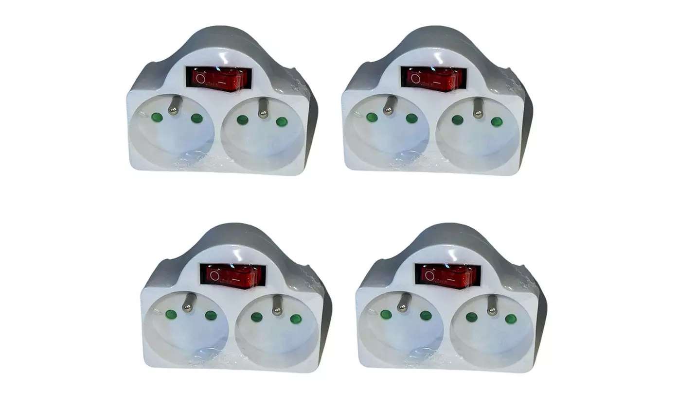 2er- oder 4er-Set Doppelsteckdosen