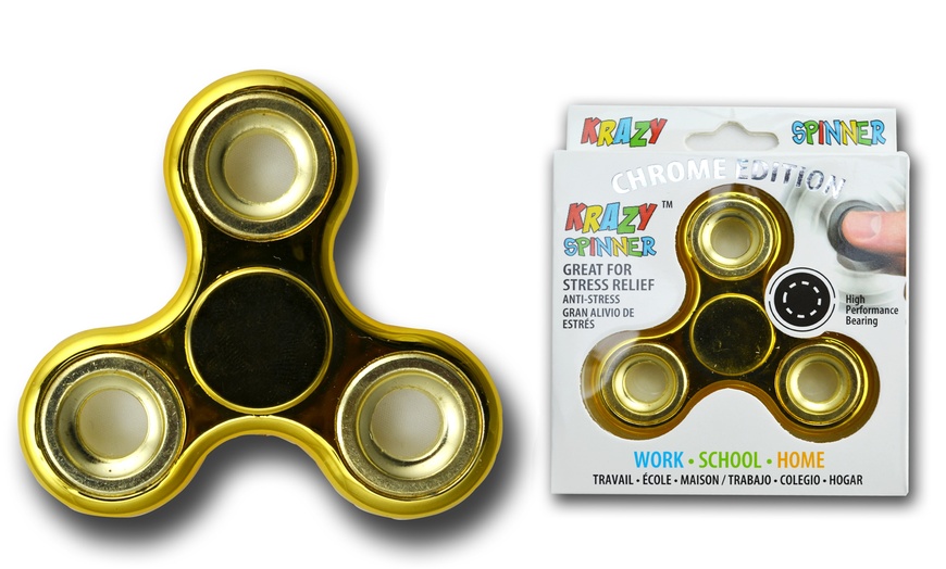 Image 2: Fidget Spinner chromé