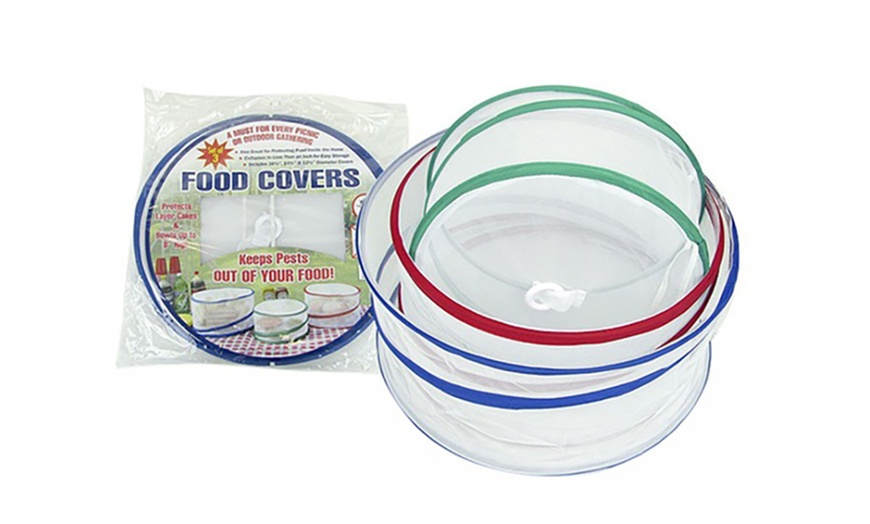 Image 5: Collapsible Pop-Up Food Covers