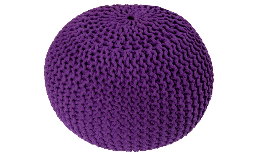 Image 7: Hand-Knitted Pouffe