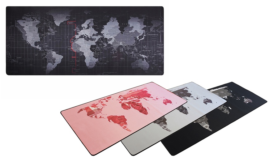 Image 20: World Map Mouse Mat Pad