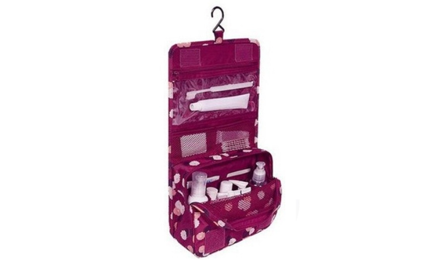 Image 10: Portable Hanging Toiletries Travel Storage Bag


